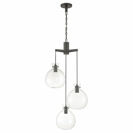 NORWELL Selina Tiered Globe LED Chandelier - Oil Rubbed Bronze 4743-OB-CL